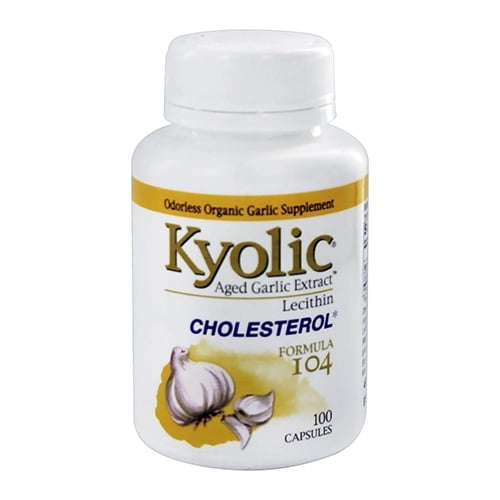 Formula 104 for Cholesterol with Lecithin by Kyolic 100 Capsules