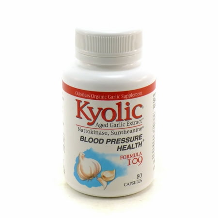 Kyolic Aged Garlic Extract Formula 109, Blood Pressure Health, 80 Capsules