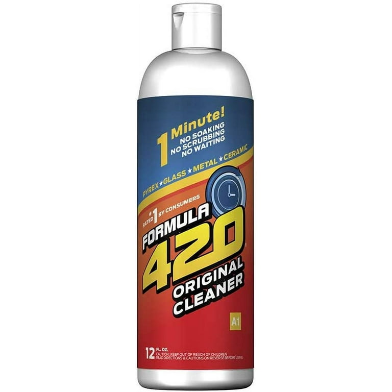 Formula 420 Bundle Pack : 1 Bottle Glass Metal Ceramic Pipe Original  Cleaner 12 oz, 1 Bottle Formula 420 Soak-N-Rinse 16 oz & 1 Bottle Formula  710