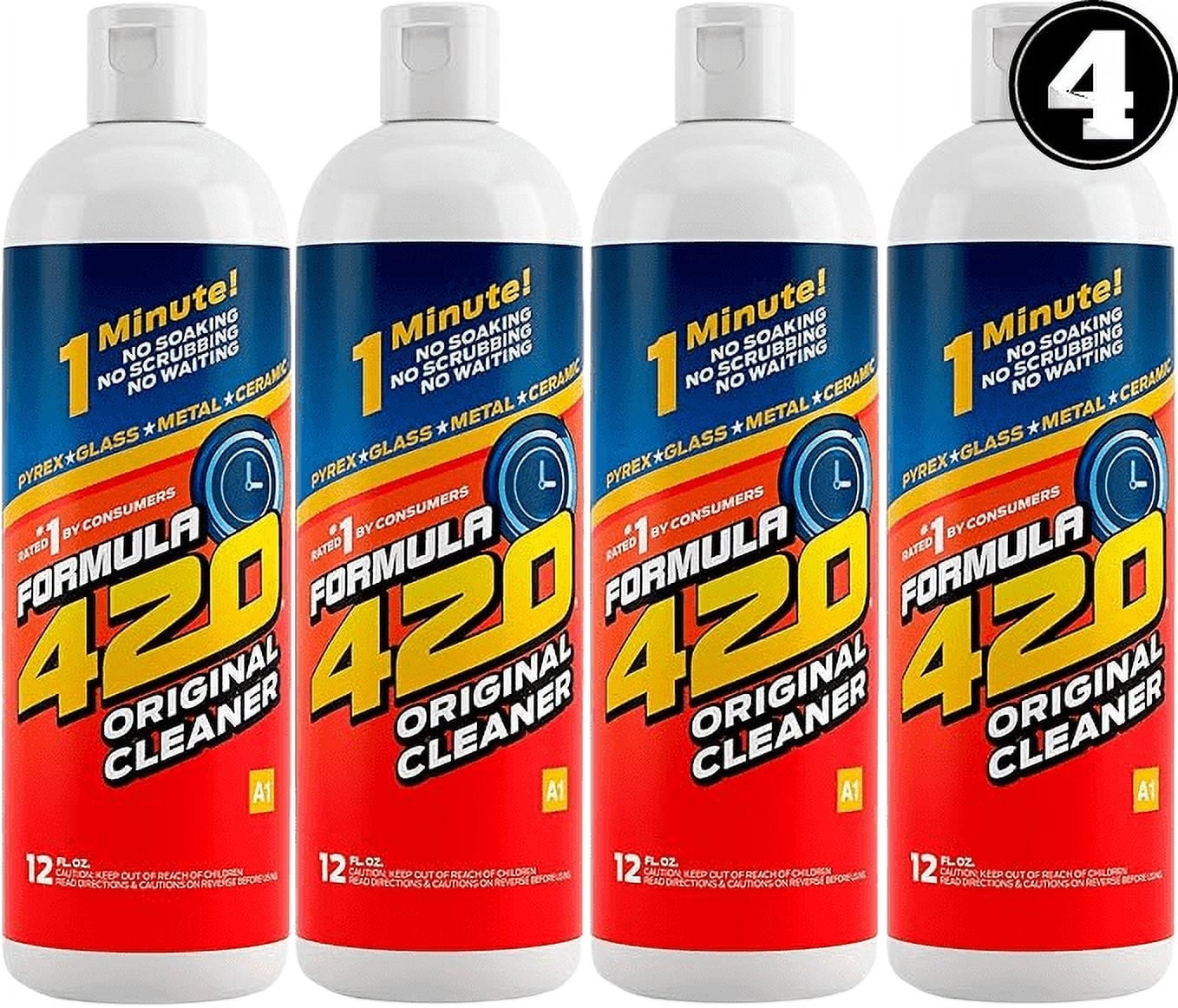 Formula420 Original Cleaner - Indoor Household Cleaners, 12 Fl Oz, 4 Count, 1 Pack