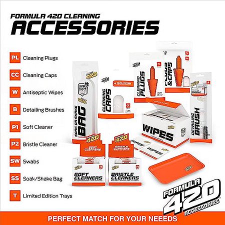 Formula 420 Perfect Pair : Glass Metal Ceramic Pipe Cleaner 12 Oz. 2 Pack & 1 Bottle Soak-N-Rinse 16oz (3 bottles total)