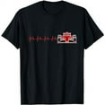 thumbnail image 1 of Formula Car Racing Fan EKG Heartbeat Gift T-Shirt, 1 of 5