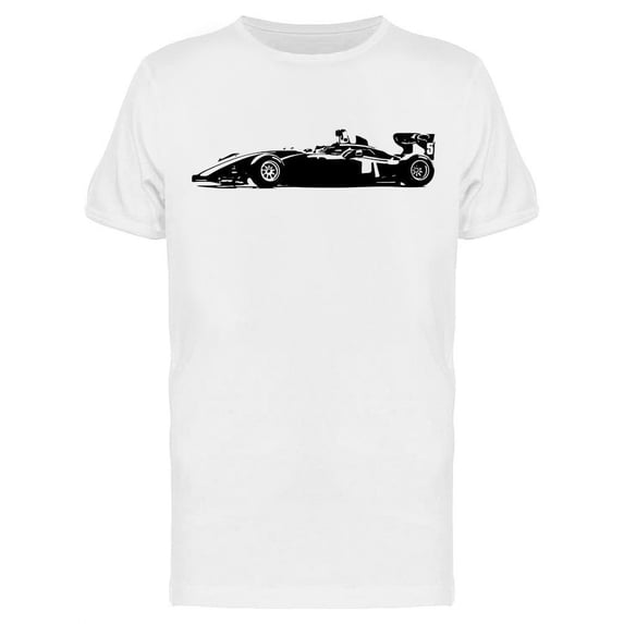 Formula Car Silhouette T-Shirt Men -Image by Shutterstock, Male 3X-Large