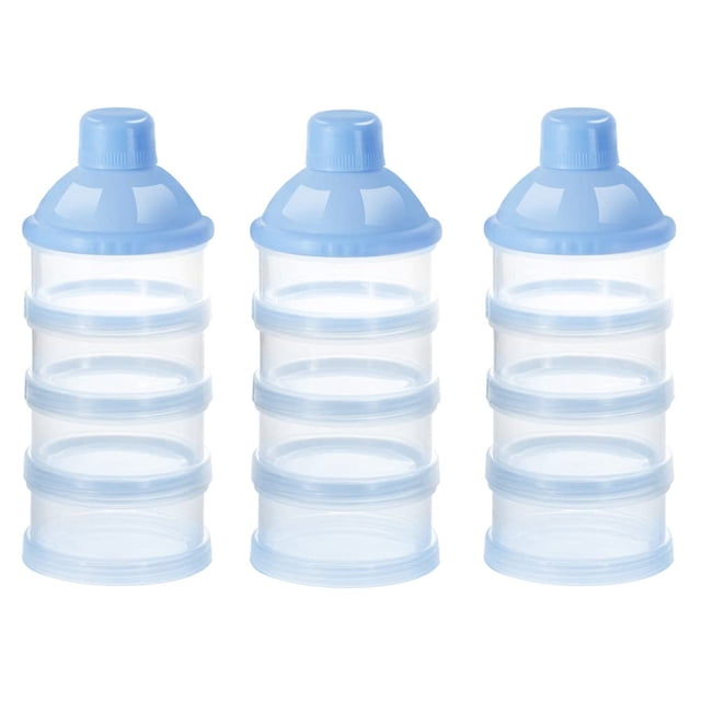Formula Container Formula Dispenser On The Go, 4 Compartments Stackable Formula Container ...