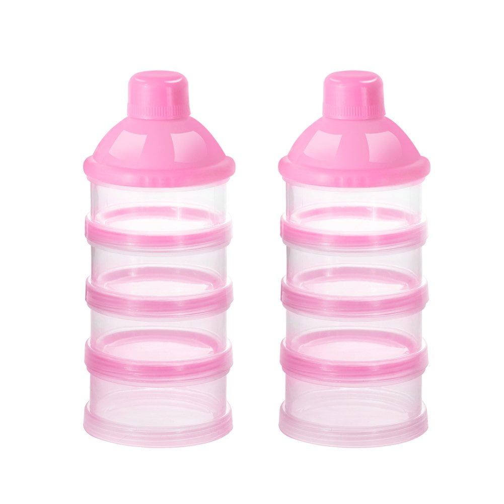 Formula Dispenser On The Go, 4 Compartments Stackable Formula Container ...