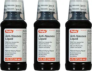 Formula EM Generic for Emetrol Nausea & Upset Stomach Relief Cherry Flavor 4 oz. Bottle Pack of 3 Total 12 oz.
