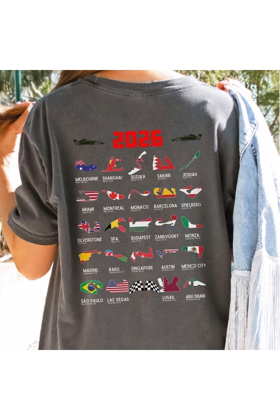 Formula One 2026 Calendar Season Shirts,Formula one Fan Tshirt,F1 Lover Tee,Formula One Gift,Formula one 2026 Circuits Tshirt