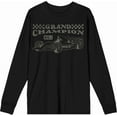 thumbnail image 1 of Formula One Grand Champion F1 Car Adult Black Crew Neck Long Sleeve Tee-Small, 1 of 3