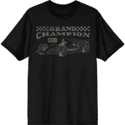 Formula One Grand Champion F1 Car Adult Black Crew Neck Short Sleeve Tee-Small