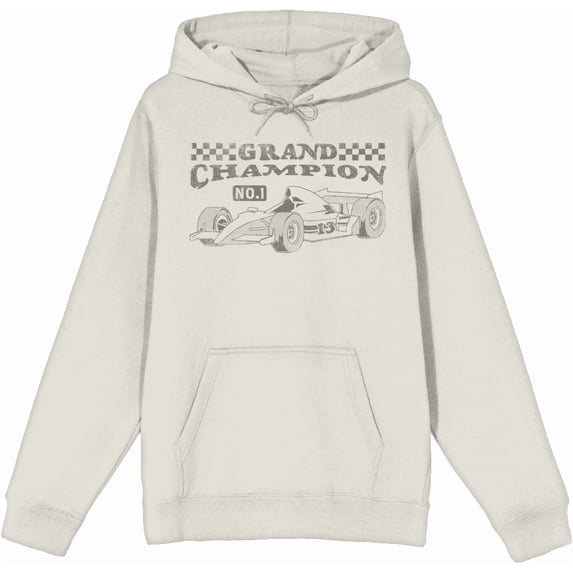 Formula One Grand Champion F1 Car Adult Sand Long Sleeve Hoodie-Medium