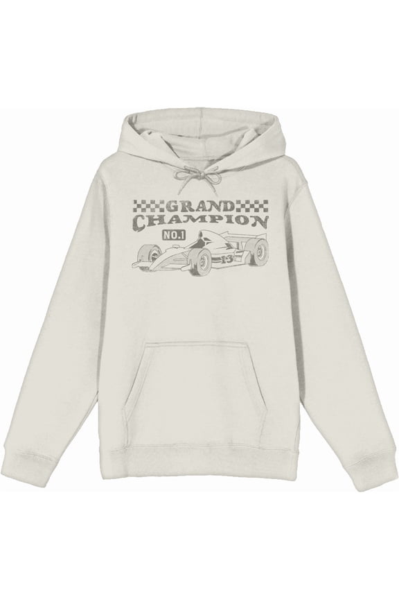 Formula One Grand Champion F1 Car Adult Sand Long Sleeve Hoodie-Medium
