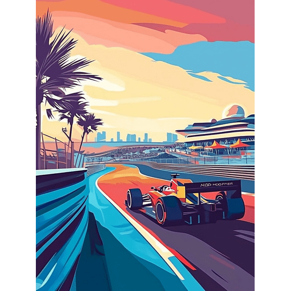 Formula One Racing Car Canvas Print/Wall ArtSuitable for Living RoomBedroomOfficeGarageGame Room Decoration.