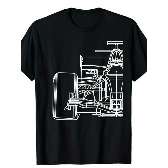 Formula Racecar Schematic Race Car Driver Formula Racing T-Shirt