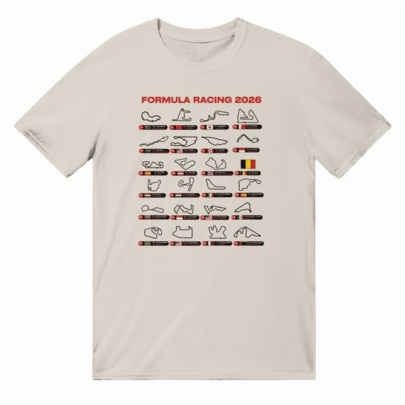 Formula Racing 2026 Schedule T-Shirt | Motorsport Fan Tee