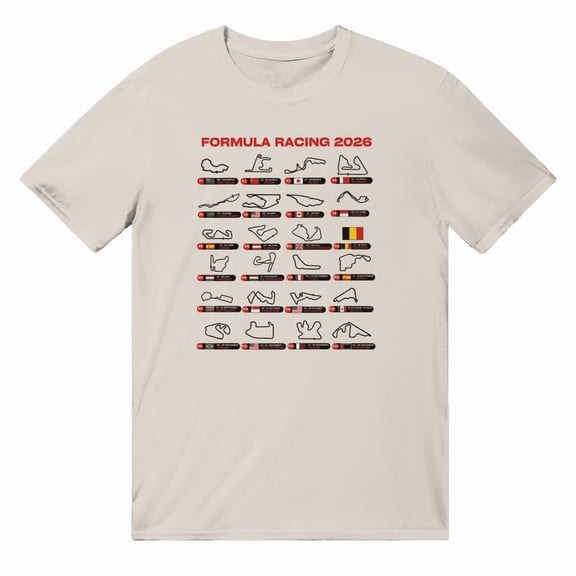 Formula Racing 2026 Schedule T-Shirt | Motorsport Fan Tee