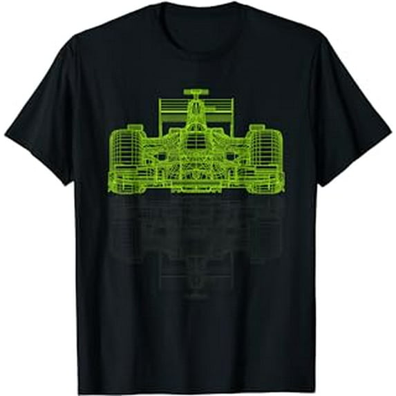 Formula Racing Car Blueprint Mechanical Engineer Racer Fan T-Shirt