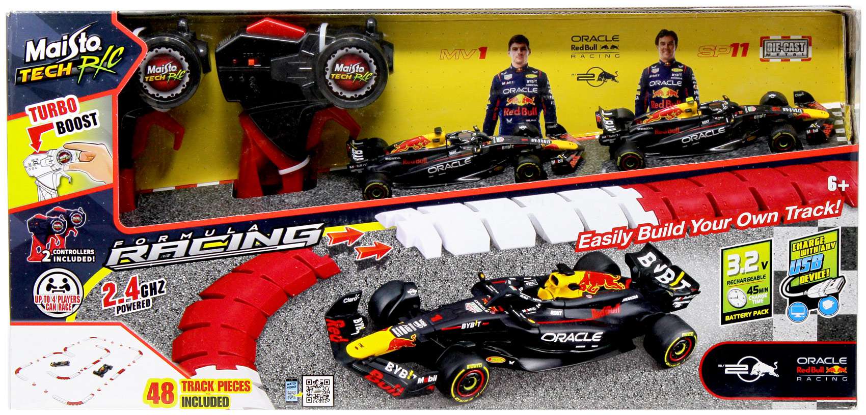 Jr Racing R/c Formula Racing Tech R/C Oracle Red Bull Racing R/C Vehicle Playset [2 ...