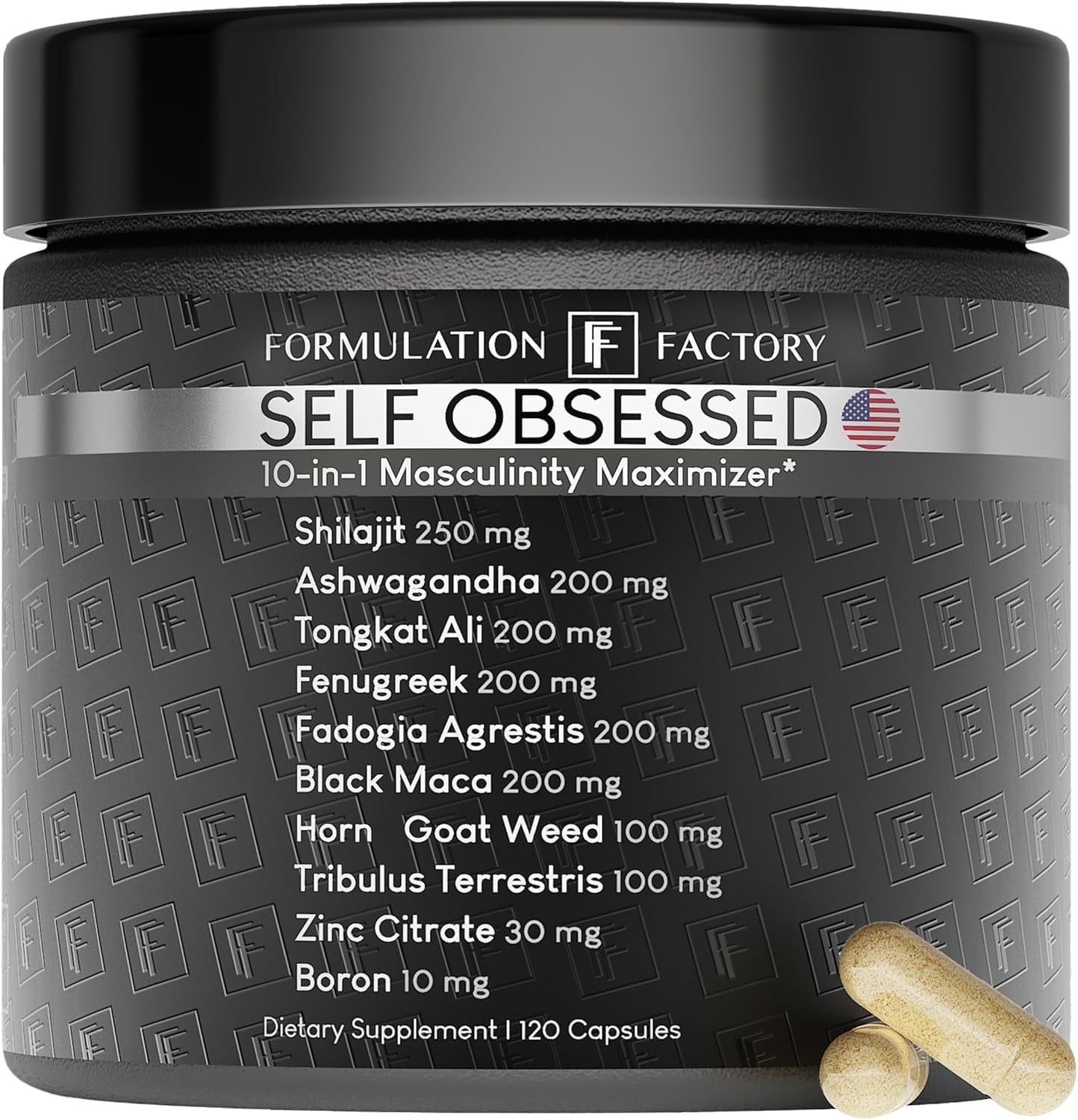 Formulation Factory Self Obsessed Supplement for Men, 10-in-1 ...