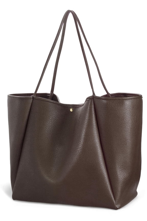 Oversize Pu Leather Tote Women Weekender Bag Shopper Handbag Travel Purse