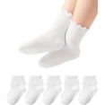 thumbnail image 1 of Formypet Toddler Girls Ruffle Dress Socks, Cotton Turn Cuff Frilly Socks for Babies and Little Girls, 1 of 8
