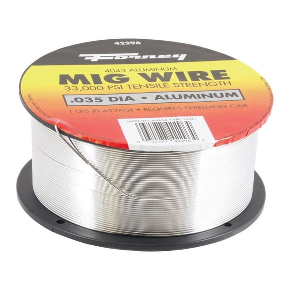 Forney Industries ER4043, MIG Welding Wire, Aluminum, .035 in Diameter x 1 Pound