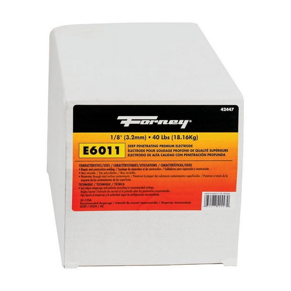 Forney Industries E6011, Steel Electrode, 1/8 in x 40 Pound