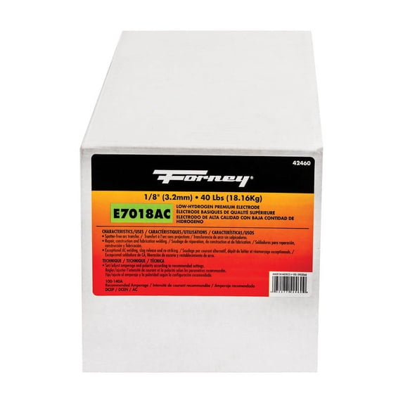 Forney Industries E7018 AC, Steel Electrode, 1/8 in x 40 Pound