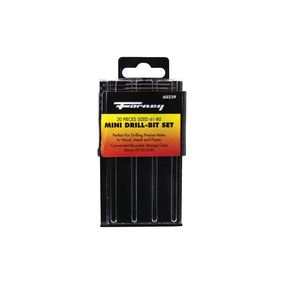 Forney 20-Piece Mini Drill Bit Set - Pack of 4