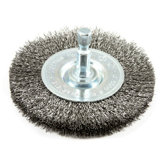 Forney 3 in. Crimped Wire Wheel Brush Metal 6000 rpm 1 pc.