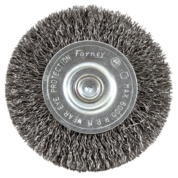 Forney 3 in. Crimped Wire Wheel Brush Metal 6000 rpm 1 pc.
