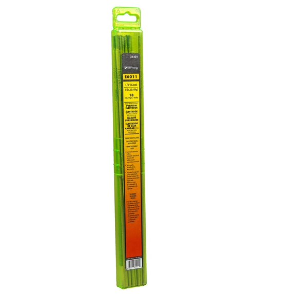 Forney E6011 Welding Rod - Mild Steel - 18 Pieces, 1/8 In, 1 Lb