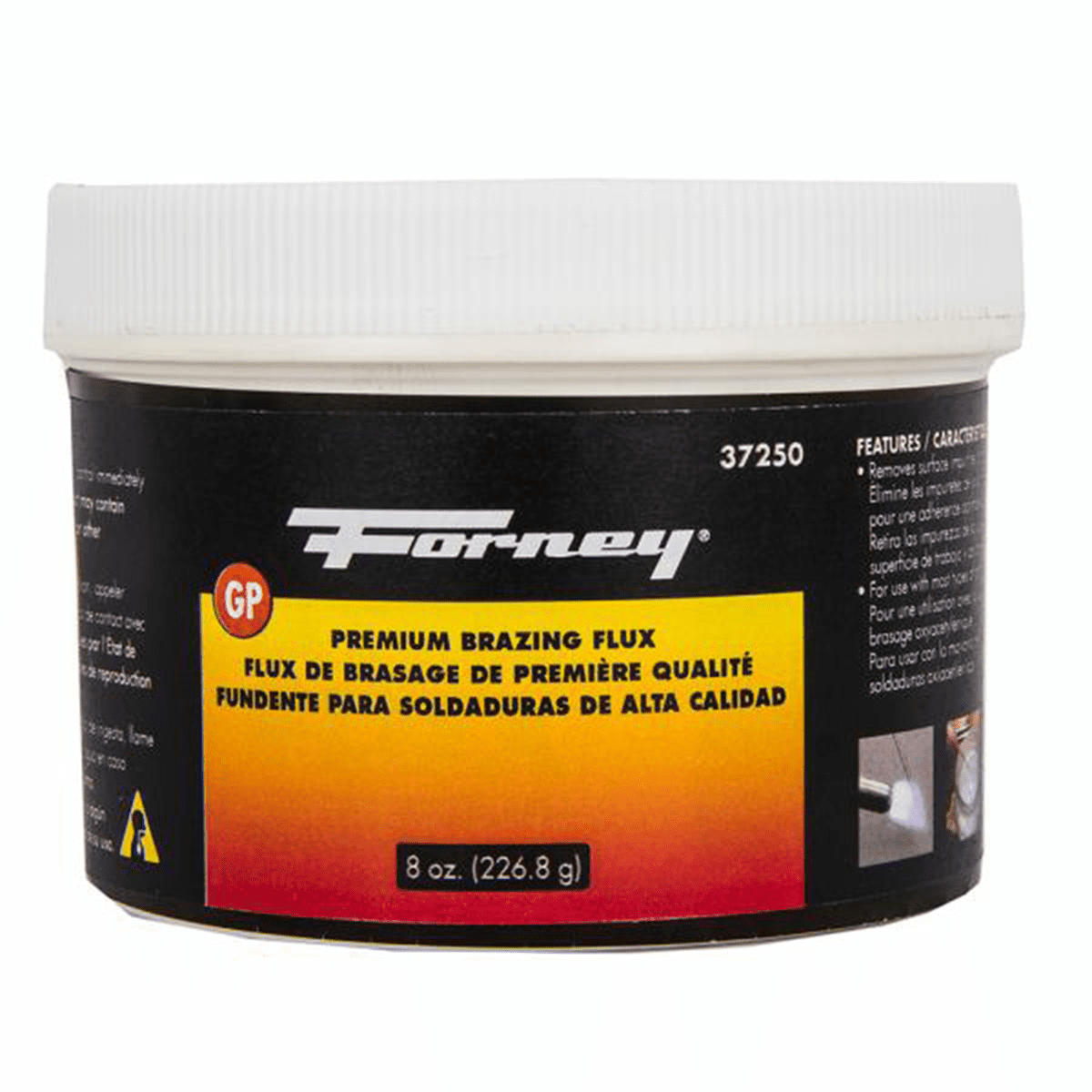 FORNEY INDUSTRIES Forney 37250 Brazing Flux, 8-Ounce Tub