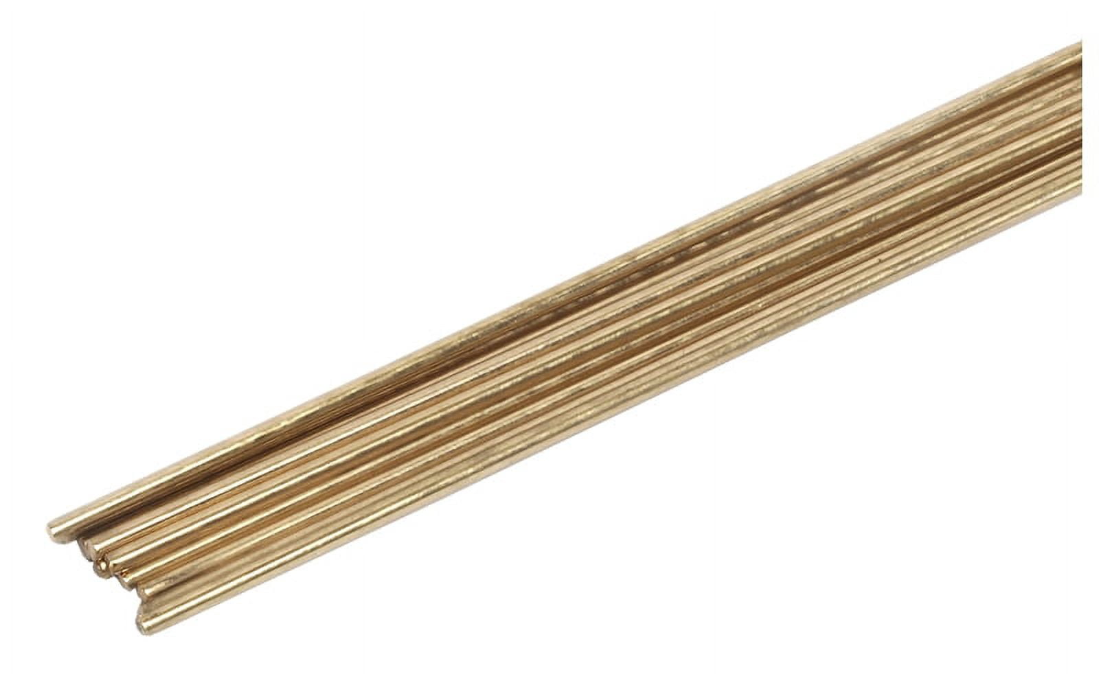 Forney 48300 3/32" X 18" Bare Brass Brazing Rod 10 Pack