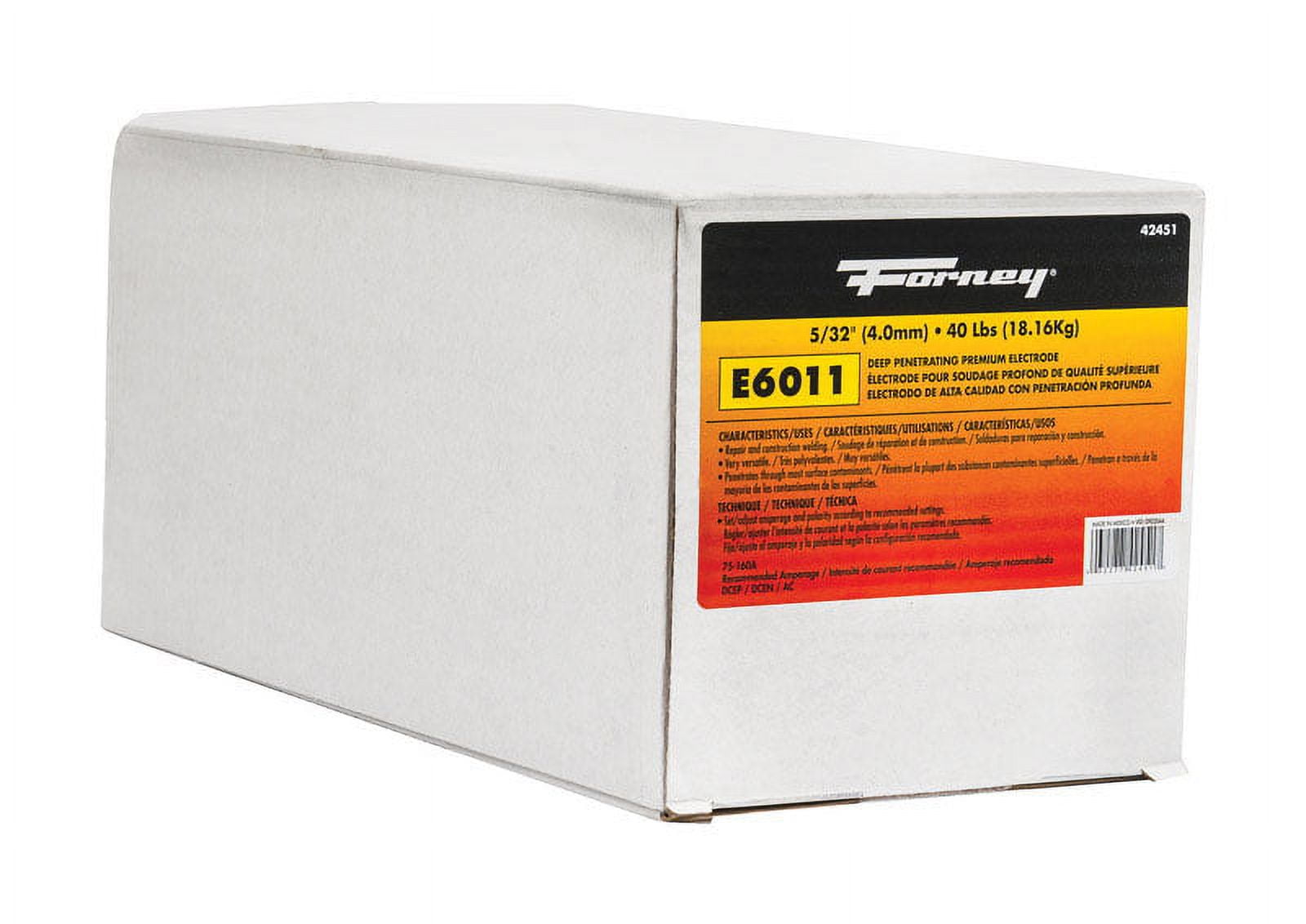 Forney Industries E6011, Steel Electrode, 5/32 in x 40 Pound