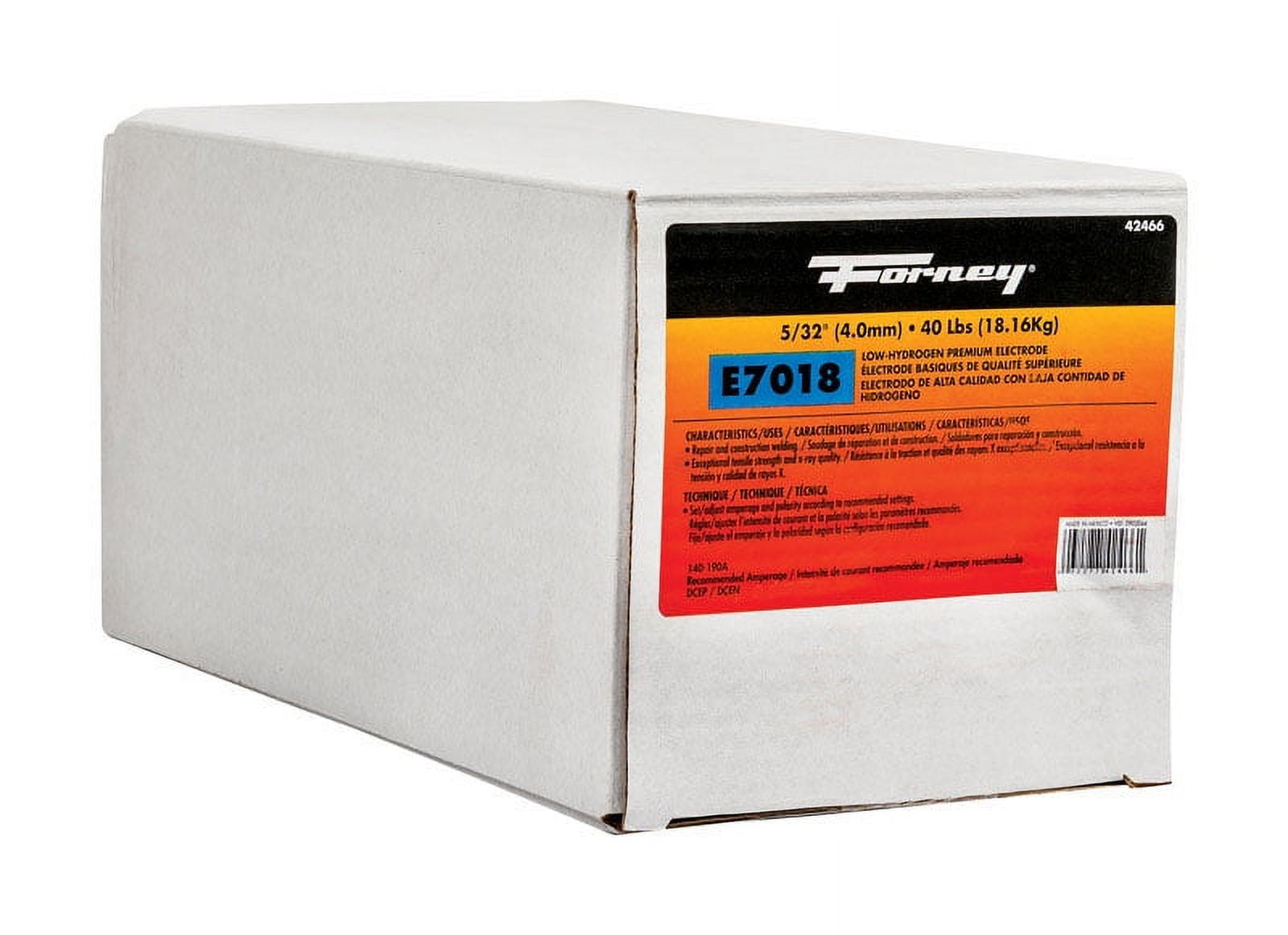 Forney Industries E7018, Steel Electrode, 5/32 in x 40 Pound