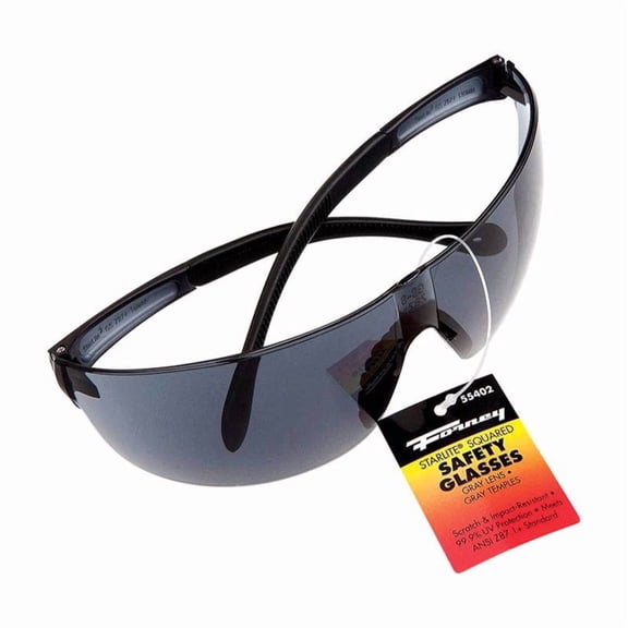 Forney 55402 StarLite Squared Impact-Resistant Safety Glasses, Gray Lens