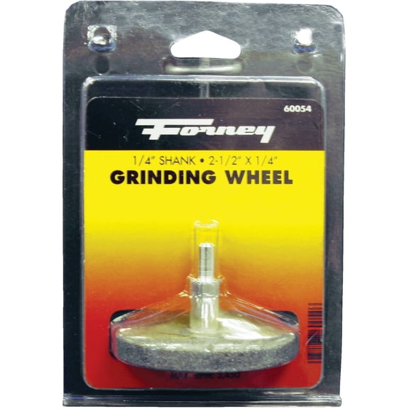 Forney Mounted Grinding Stone - 1/4 In. Shank, Aluminum Oxide, 60 Grit, Multicolor