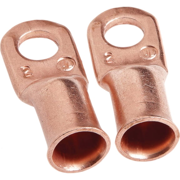Forney 60094 Copper Cable Lugs, Number 2 Cable with 5/16-Inch Stud Size, 2-Pack