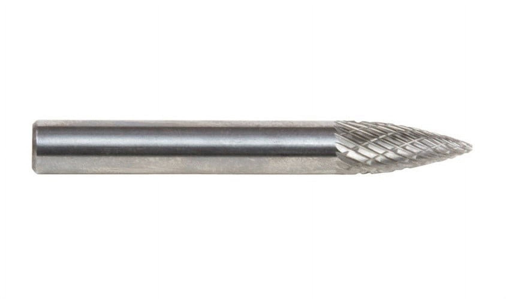 Forney Industries Tree Pointed Burr SG-1 - Tungsten Carbide, 1/4 In, 1 Pc, 70,000 RPM