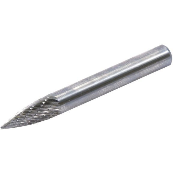 Forney 60126 Tungsten Carbide Burr with 1/4-Inch Shank, Tree Pointed, 1/4-Inch