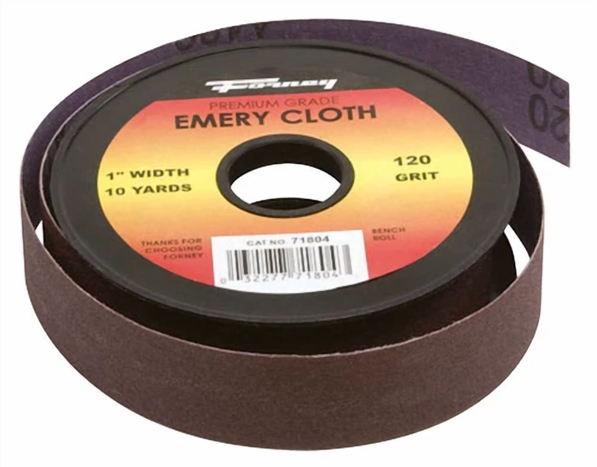 Forney 71804 Emery Cloth, 120-Grit, 1-Inch By 10-Yard Bench Roll