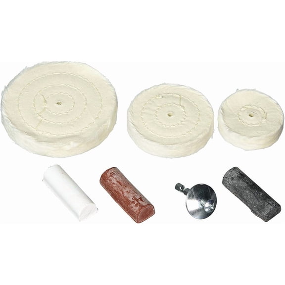 Forney 72111 Drill Mounted Buffing Kit, 7-Piece, 1-Pack