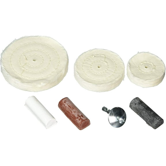 Forney 72111 Drill Mounted Buffing Kit, 7-Piece, 1-Pack