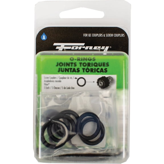 Forney Pressure Washer O-Ring Accessories - Replacement Parts - 15-Piece