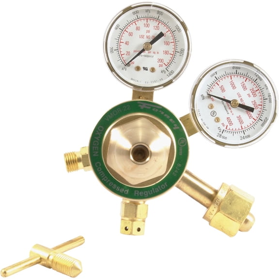 Forney Industries Forney 87090 Oxygen Regulator, Medium Duty, Victor Style — Residential Use, Standard Application