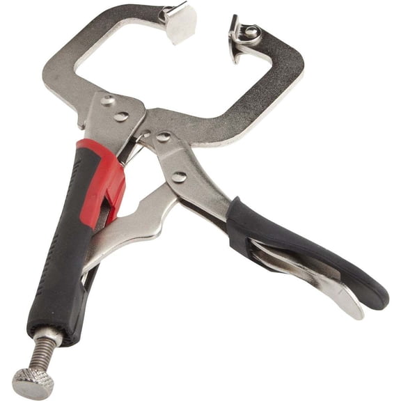 Forney Industries Cushion Grip Locking C-Clamp - Plastic Handle - 1 Piece, Multicolor