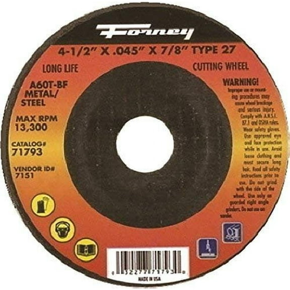 Forney Cut-Off Wheel 4-1/2 "X0.045 "X7/8 "