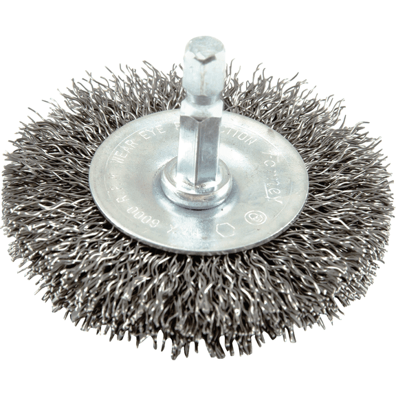 Forney Drill-Mounted Wire Wheel - Pack of 4  Professional & DIY Use, Standard Battery Platform