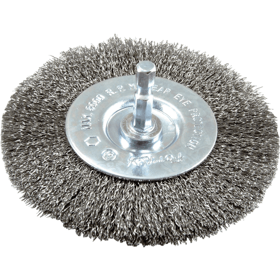 Forney Drill-Mounted Wire Wheel - Single Pack  Professional & DIY Use, Standard Battery Platform