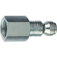 Forney Industries Female Quick Release Coupler Steel Plug - 1/4 In. FTP x 3/8 In.
